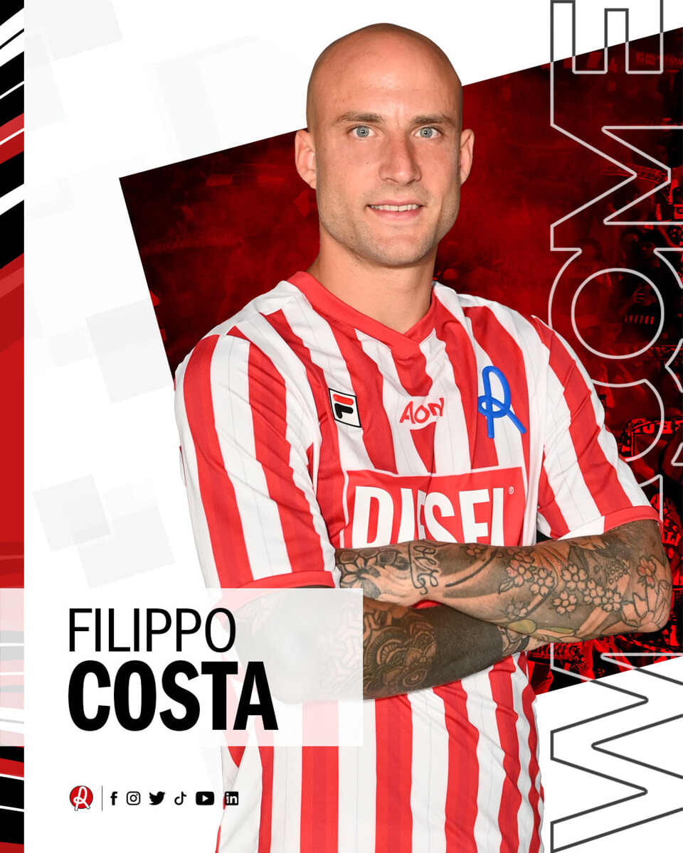 E' ufficiale: Filippo Costa è giocatore del LR Vicenza