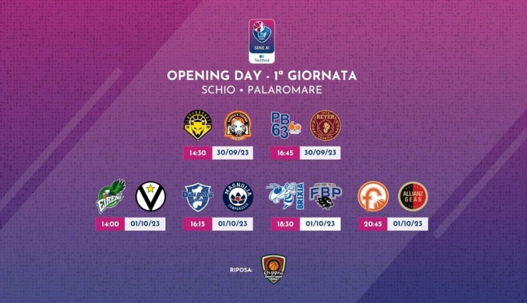 Il XXI Opening Day della Lega Basket Femminile per la prima volta a Schio