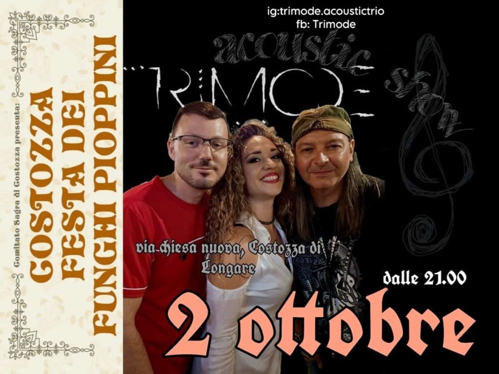 Trimode live alla Festa dei Funghi Pioppini a Costozza