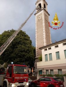 Sospetto incendio al campanile di Magrè, allarme rientrato