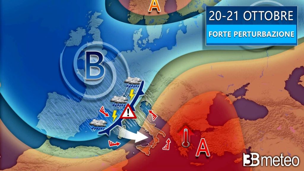 L’autunno mostra i muscoli: in vista un’ondata di maltempo sull’Italia con nubifragi, forti venti e mareggiate