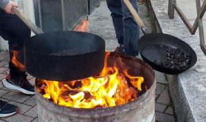 Festa del Ringraziamento a Sarcedo, stand gastronomico, castagne e vino novello