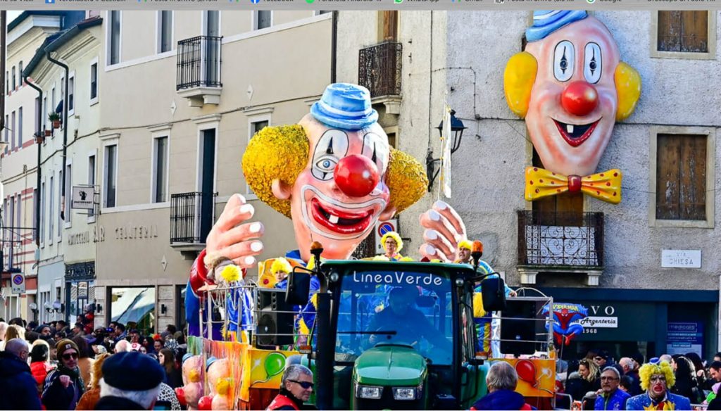 Carnevale di Malo fa 100, sfilata dei carri e arrivano Manuela Arcuri e Bobby Solo