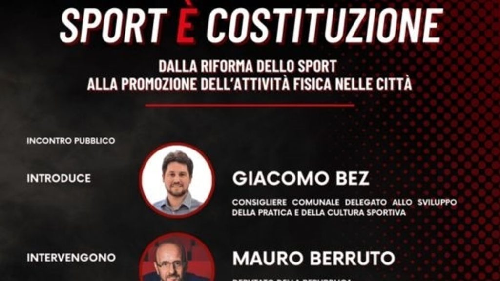 “Sport è Costituzione”: sabato 24 febbraio l'incontro a Santa Corona