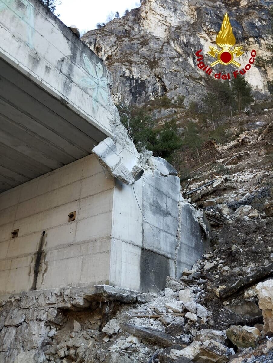 Frana sulla Valsugana, riapre domani la Statale 47