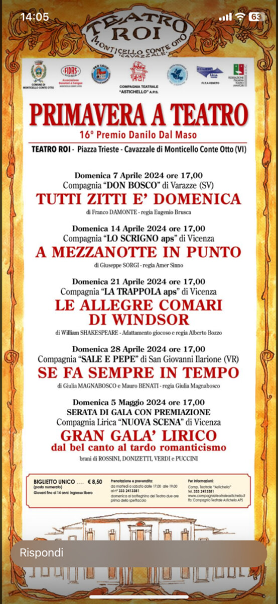 Primavera a teatro a Cavazzale