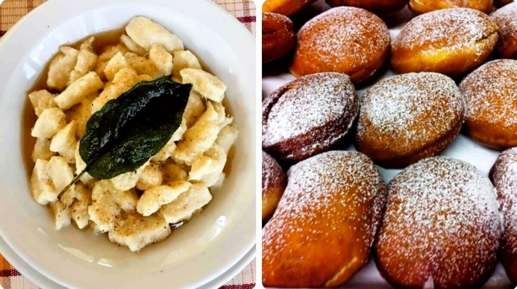 Sagra di Lovara: specialità gnocchi con fioretta e krapfen