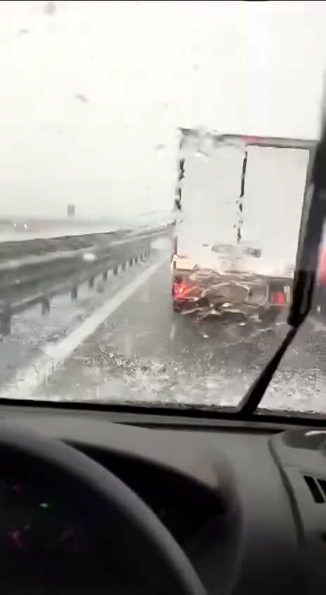 Grandinata violenta in A4 tra Vicenza e Verona (VIDEO)