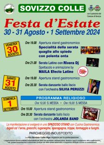 Festa d'estate 2024 a Sovizzo Colle, tre serate di buon cibo e divertimento