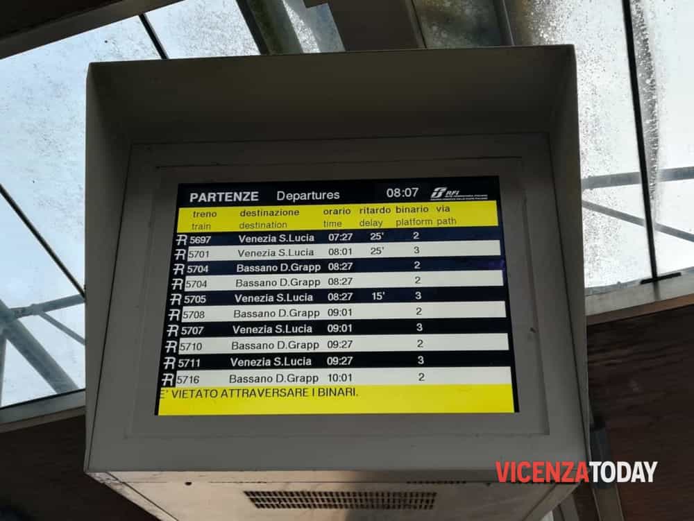 Treni sospesi, mercoledì riprende la circolazione sulla tratta Verona-Vicenza