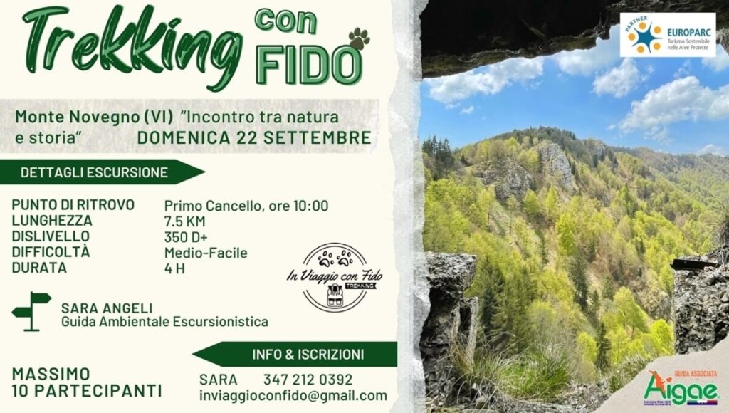 Trekking con fido sul monte Novegno