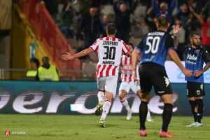 LR Vicenza-Renate: la felicità di Zamparo dopo il gol vittoria