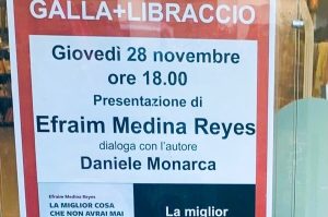 Efraim Medina Reyes presenta “La miglior cosa che non avrai mai” da Libraccio a Vicenza