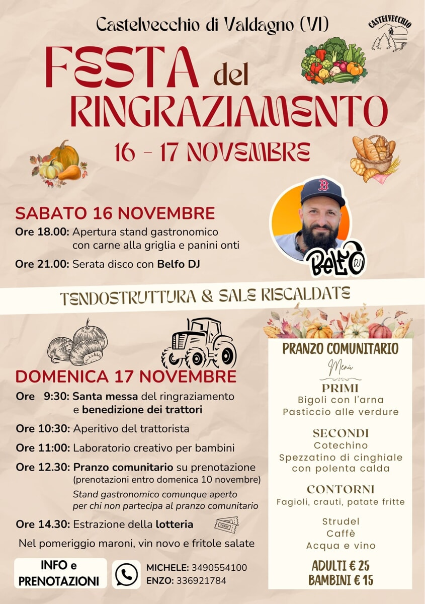 Festa del Ringraziamento a Castelvecchio di Valdagno