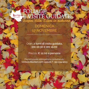 Foliage e visite guidate al parco di Villa Zileri