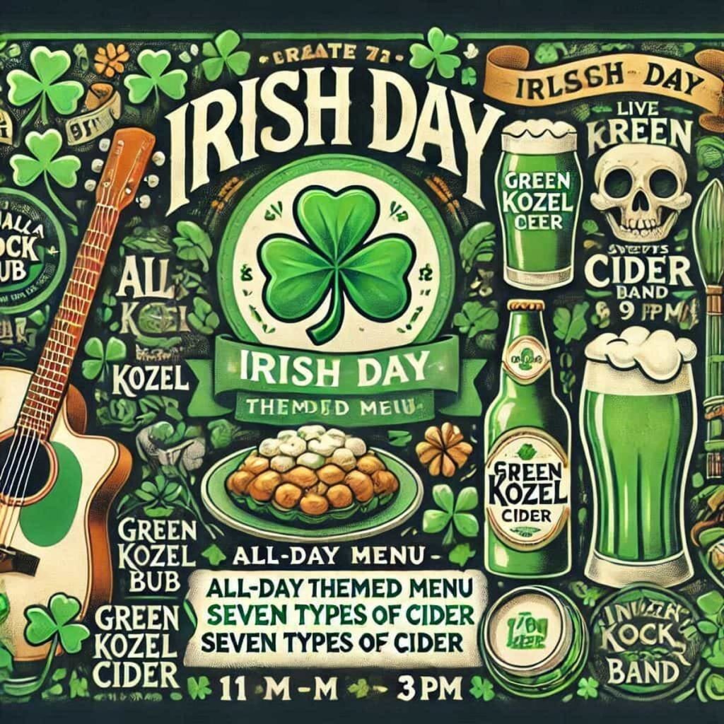 Irish Day: cibo, birra, concerto