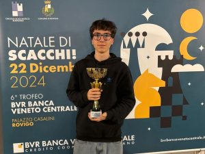 Il vicentino Alberto Celadon vince il torneo “Natale di Scacchi a Rovigo” e si aggiudica il 6° trofeo BVR Banca Veneto Centrale